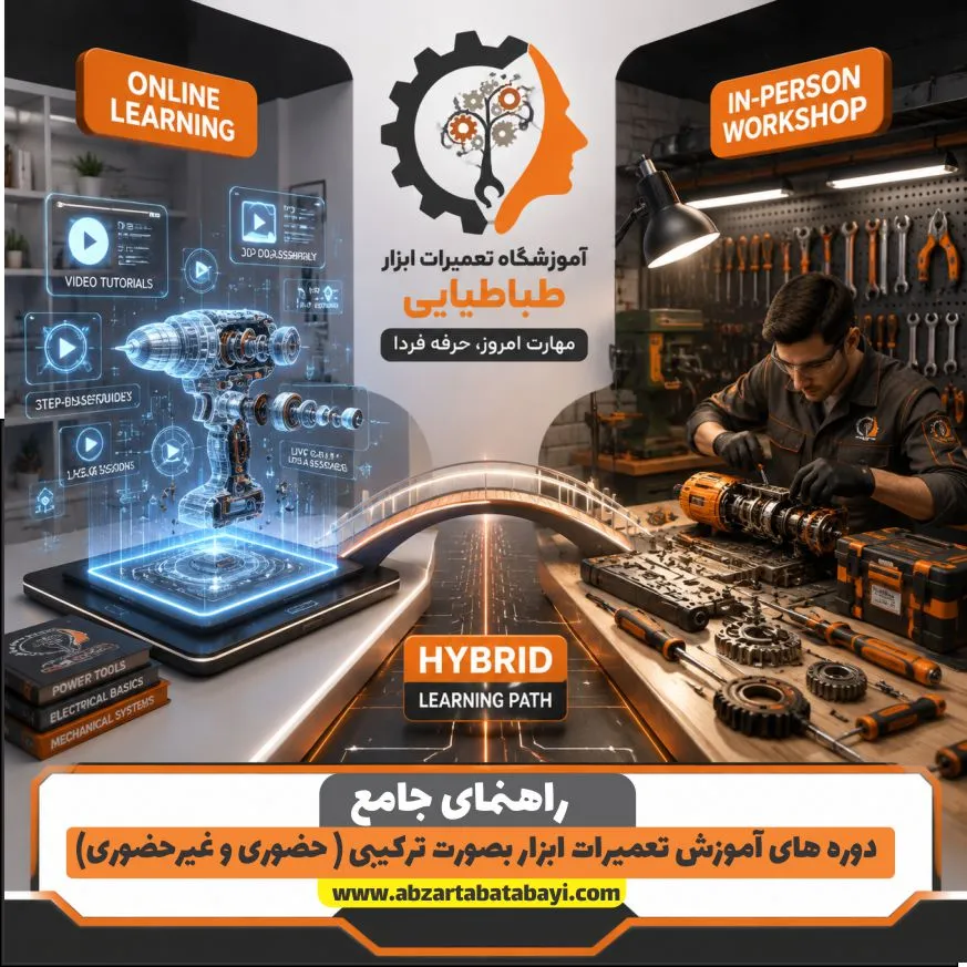دوره های آموزش تعمیرات ابزار بصورت ترکیبی ( حضوری و غیرحضوری)