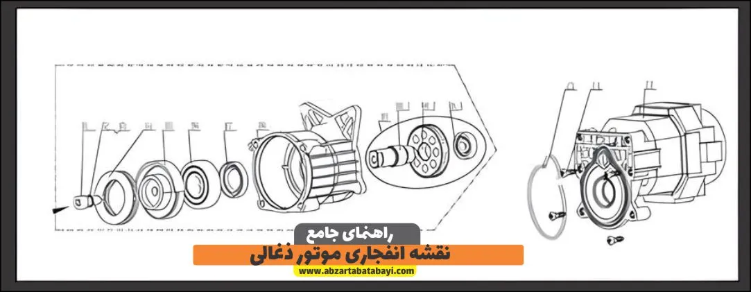 نقشه انفجاری موتور ذغالی 